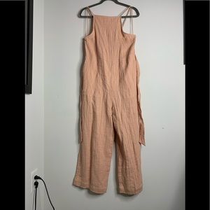 NWT Zara Blush Pink Gauze Spaghetti Straps Short Sleeve Jumpsuit